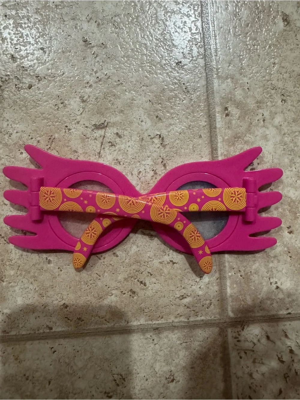 Disney Kids Pink and Yellow Novelty Hand-Shaped Sunglasses